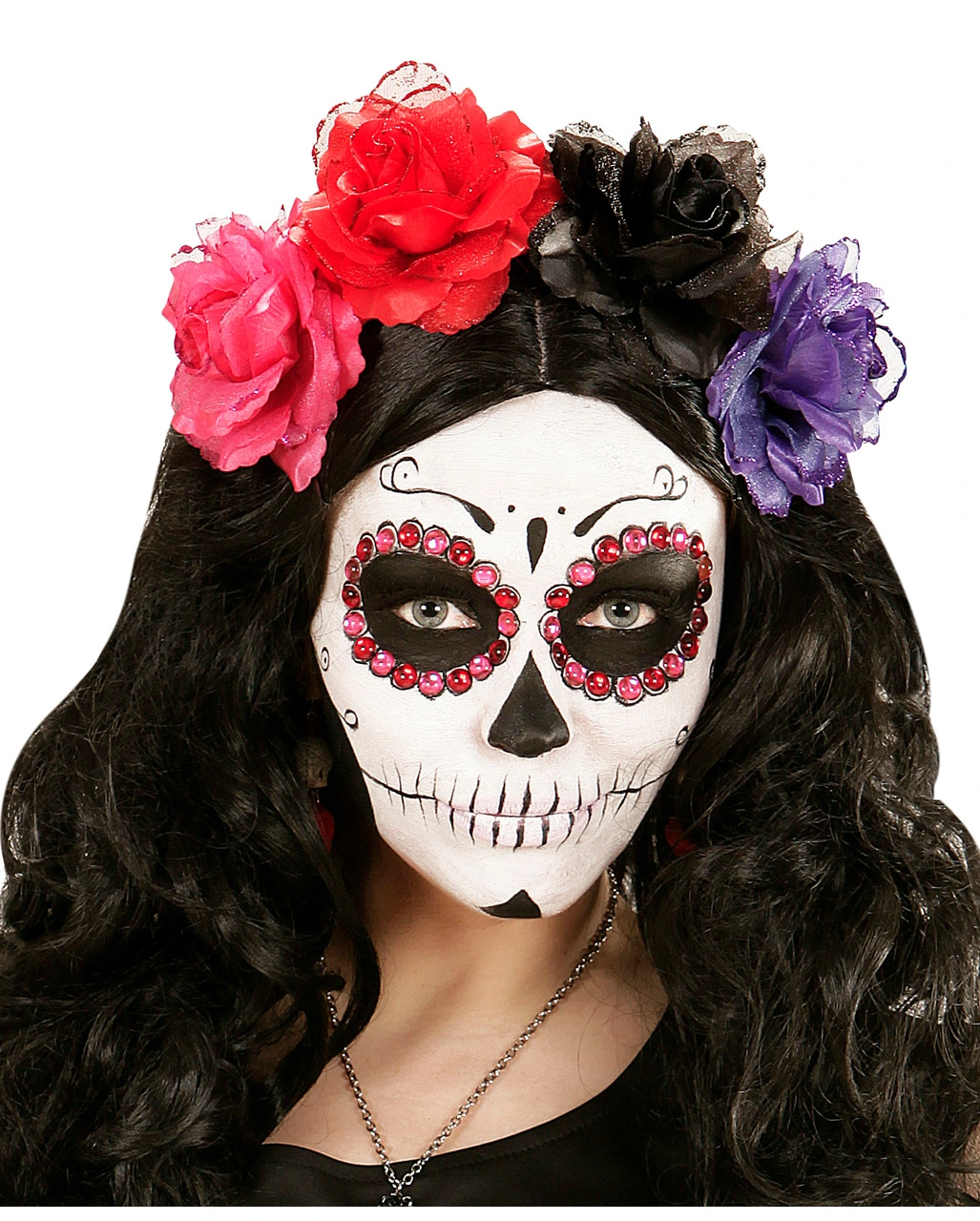 Schwarze Glitzer-Rose Haarspange – Bild 2