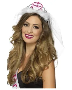 Glitzer Tiara Mit "Braut" Aufdruck