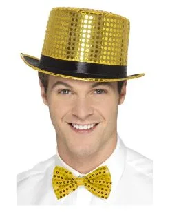 Goldener Pailletten Zylinder