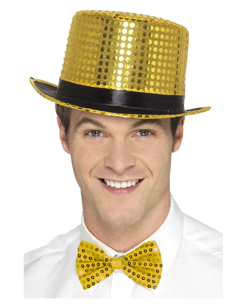 Goldener Pailletten Zylinder