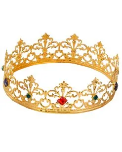 Königliche Krone Mit Farbigen Ziersteinen