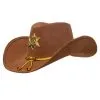Sheriff Kostümhut Braun Mit Stern & Hutband