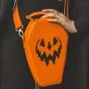 Creepy Kürbis Sarg Handtasche Orange