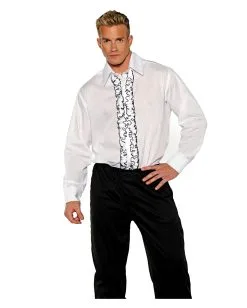 Kostüm Hemd Tuxedo Weiß